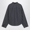 Balenciaga Navy blue striped cotton shirt