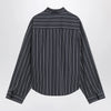 Balenciaga Navy blue striped cotton shirt