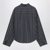Balenciaga Navy blue striped cotton shirt