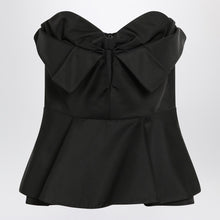  Alexander McQueen Black corset top in silk blend