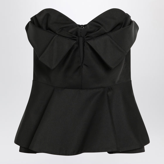 Alexander McQueen Black corset top in silk blend