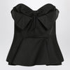 Alexander McQueen Black corset top in silk blend