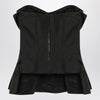 Alexander McQueen Black corset top in silk blend
