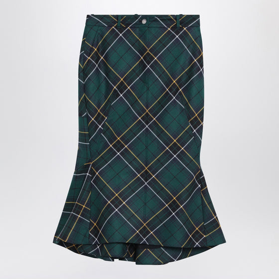 Alexander McQueen Flared skirt in wool tartan