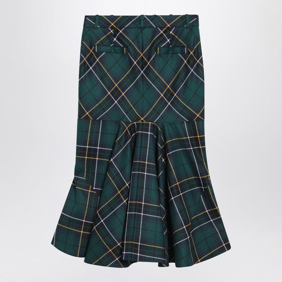 Alexander McQueen Flared skirt in wool tartan