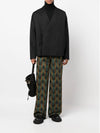 Ozwald Boateng Elastic waist printed cotton trousers