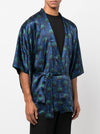 Ozwald Boateng Printed silk short kimono