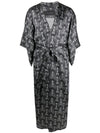 Ozwald Boateng Printed silk long kimono