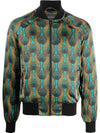 Ozwald Boateng Printed silk bomber jacket