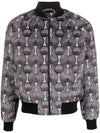 Ozwald Boateng Printed velvet bomber jacket