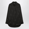 Balenciaga Pinstriped black button-down shirt
