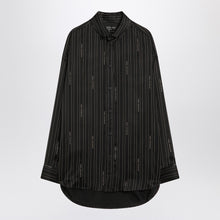  Balenciaga Pinstriped black button-down shirt