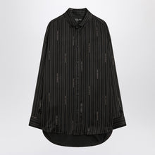  Balenciaga Pinstriped black button-down shirt