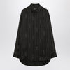 Balenciaga Pinstriped black button-down shirt