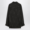 Balenciaga Pinstriped black button-down shirt