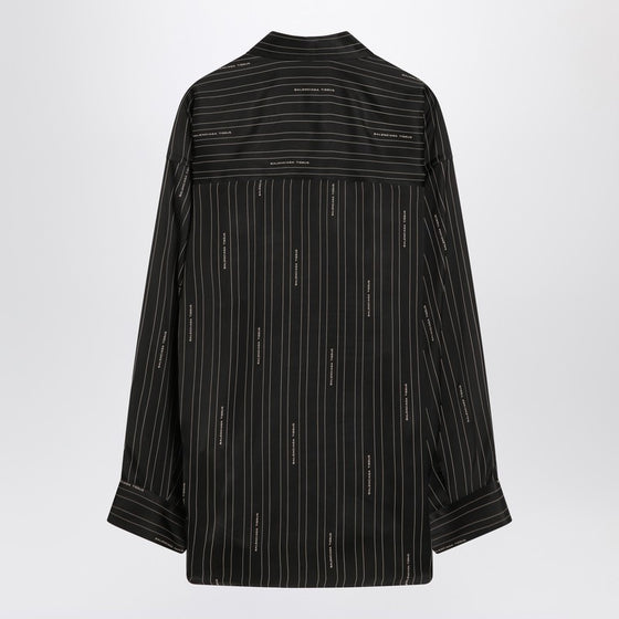 Balenciaga Pinstriped black button-down shirt