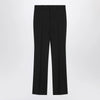 GUCCI Black wool pinstripe trousers