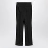 GUCCI Black wool pinstripe trousers