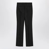 GUCCI Black wool pinstripe trousers