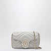 GUCCI GG Marmont mini shoulder bag in light grey leather