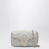 GUCCI GG Marmont mini shoulder bag in light grey leather