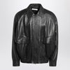 Saint Laurent Black balloon bomber jacket in leather