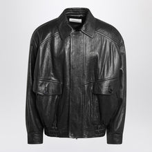  Saint Laurent Black balloon bomber jacket in leather