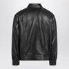 Saint Laurent Black balloon bomber jacket in leather
