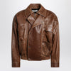 Saint Laurent Brown leather bomber