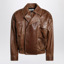  Saint Laurent Brown leather bomber