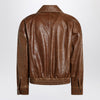 Saint Laurent Brown leather bomber