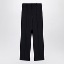  Saint Laurent High-waisted blue wool pants