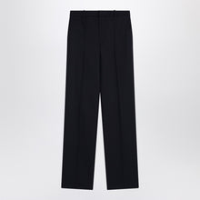  Saint Laurent High-waisted blue wool pants