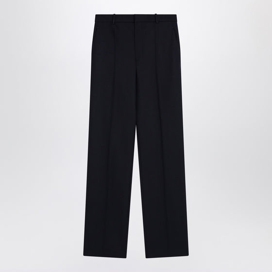 Saint Laurent High-waisted blue wool pants