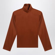  Saint Laurent Caramel silk-blend blouse