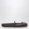 GUCCI Dark brown leather mules with Horsebit detail