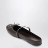 GUCCI Dark brown leather mules with Horsebit detail