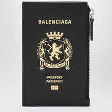  Balenciaga Black leather passport holder and wallet