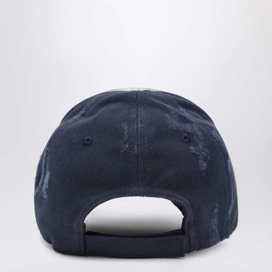 Balenciaga White/blue baseball cap with signatures