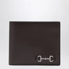 GUCCI Cocoa bi-fold wallet with Horsebit