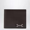 GUCCI Cocoa bi-fold wallet with Horsebit