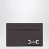 GUCCI Cocoa cardholder with Horsebit