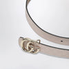 GUCCI Thin reversible GG Marmont belt in pink/sand