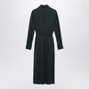 GUCCI Green GG jacquard silk wrap dress