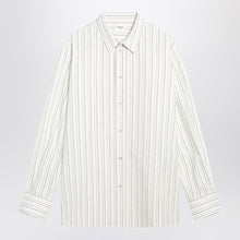  Saint Laurent White striped Cassandre shirt in cotton