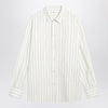Saint Laurent White striped Cassandre shirt in cotton
