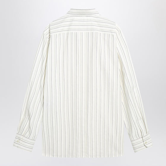 Saint Laurent White striped Cassandre shirt in cotton