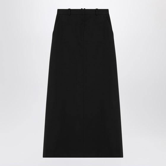 The Row Black wool Roux skirt