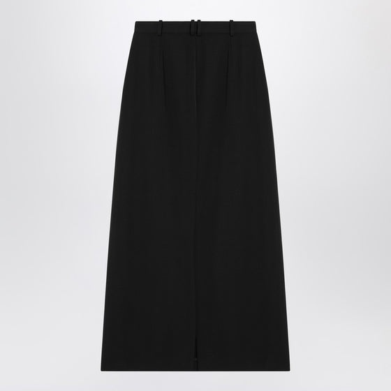 The Row Black wool Roux skirt
