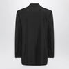GUCCI Black double-breasted jacket in technical panama